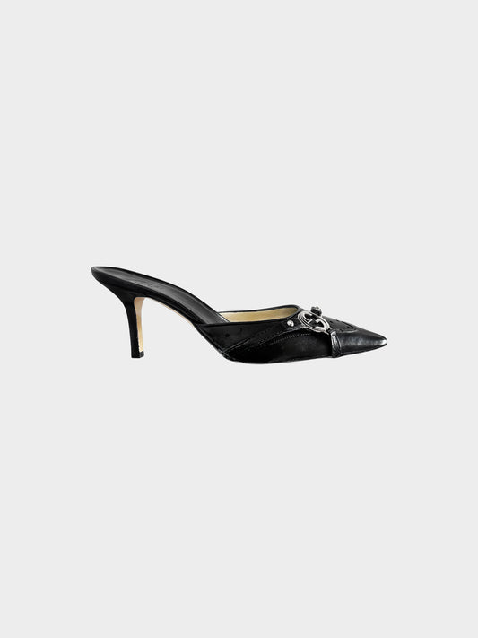 Gucci 2000s Black Leather Pointed Heels
