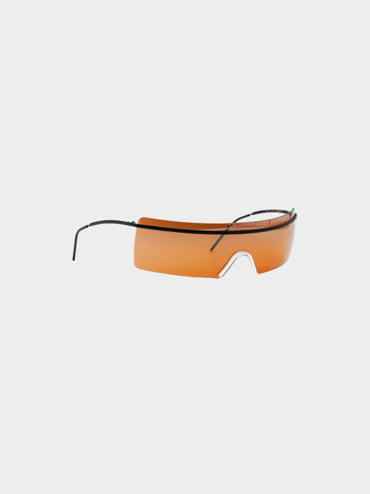 Chanel by Karl Lagerfeld 2000 Copper Futuristic Sunglasses