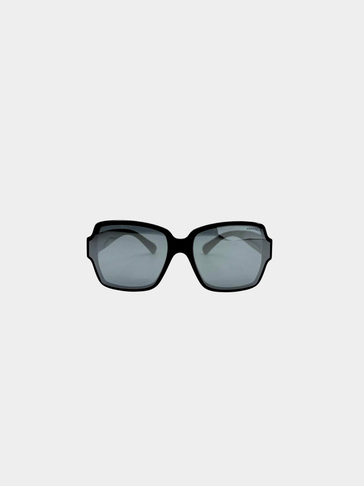 Chanel 2000s Black Coco Mark Sunglasses