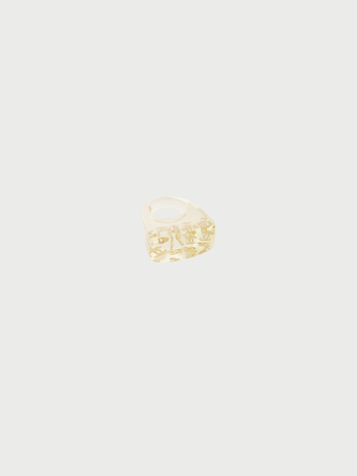 Chanel 2001 Gold Plated Metal COCO Ring