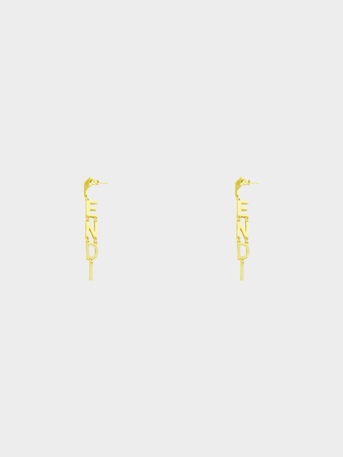 Fendi 2020s Gold Fendigraphy Earrings