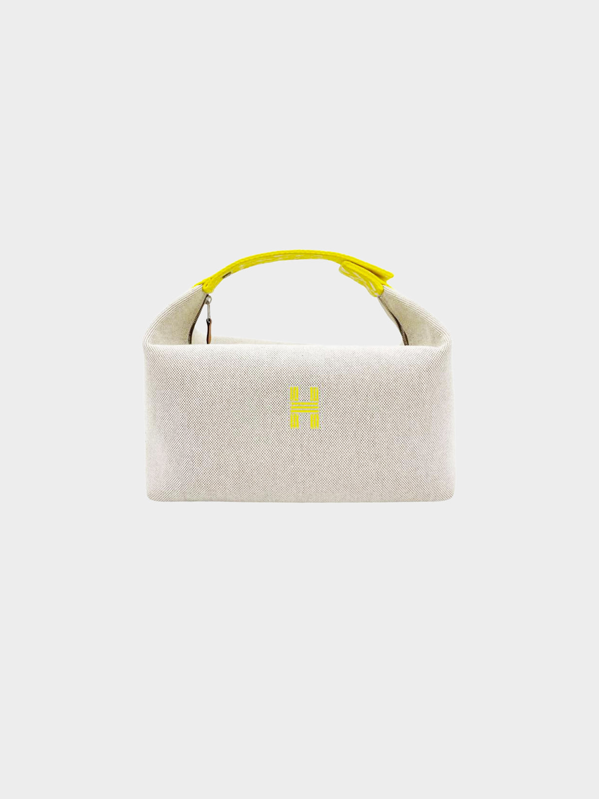 Hermès 2010s Grey and Jaune Citron Bride-a-Brac Bag