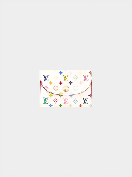 Louis Vuitton 2000s White Monogram Multicolor Business Card Holder