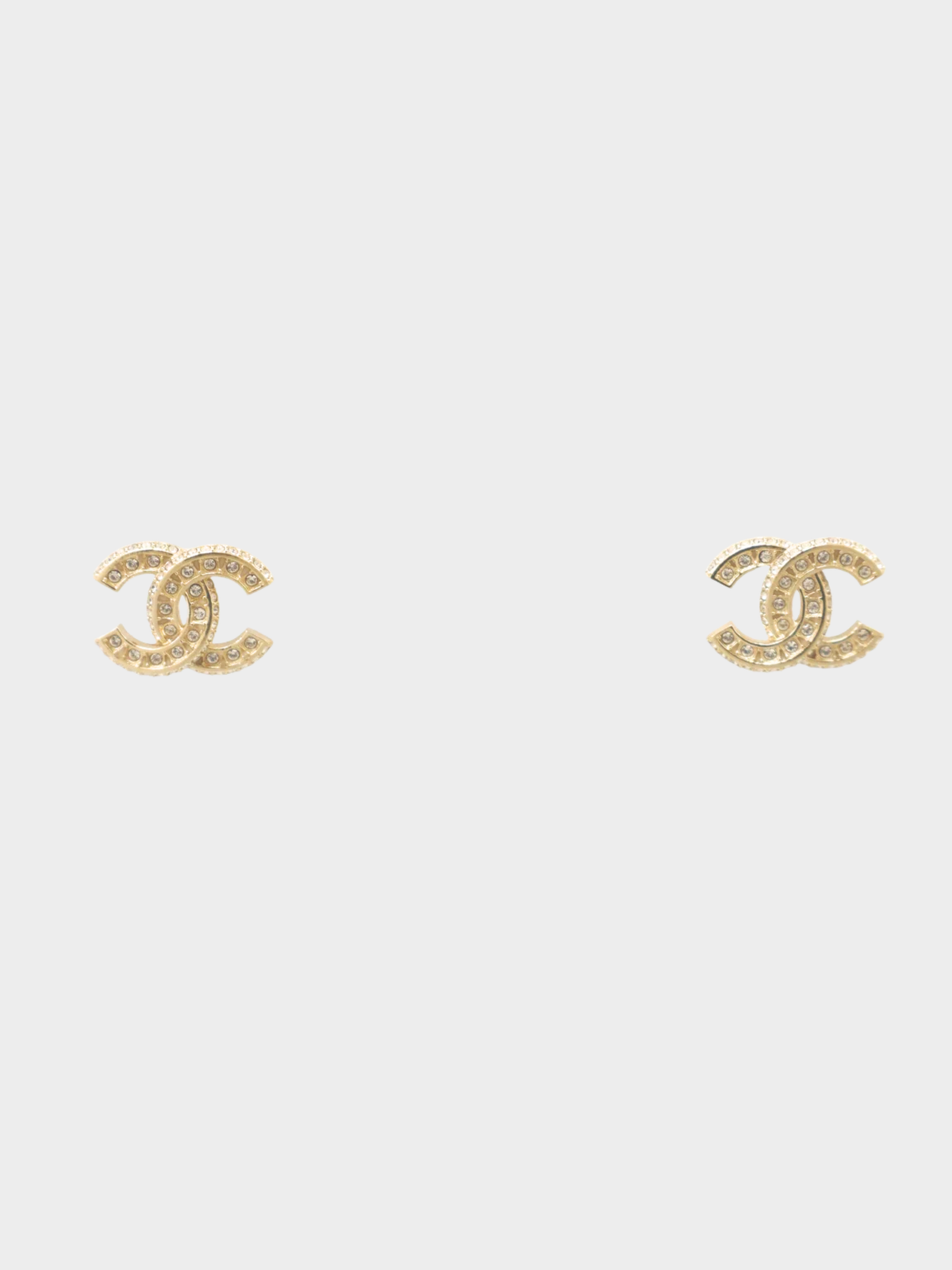 Chanel 2026 Gold Coco Rhinestone Earrings
