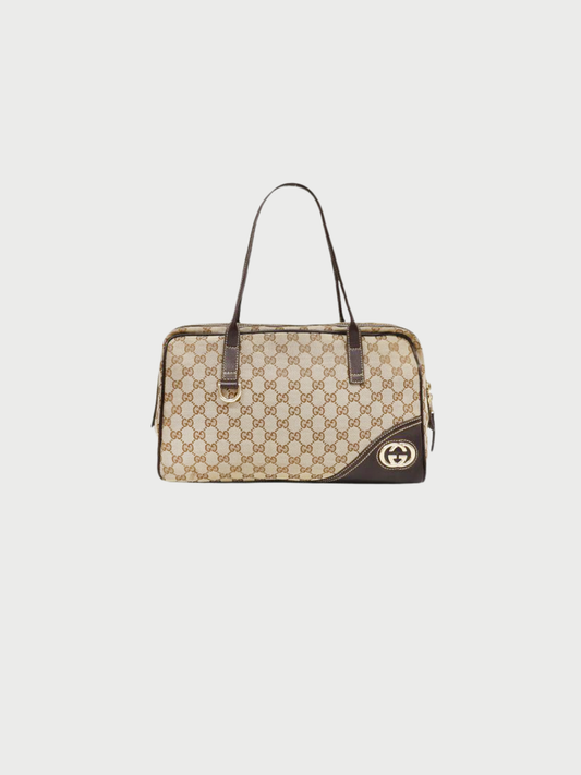 Gucci 2000s Beige GG Canvas Handbag