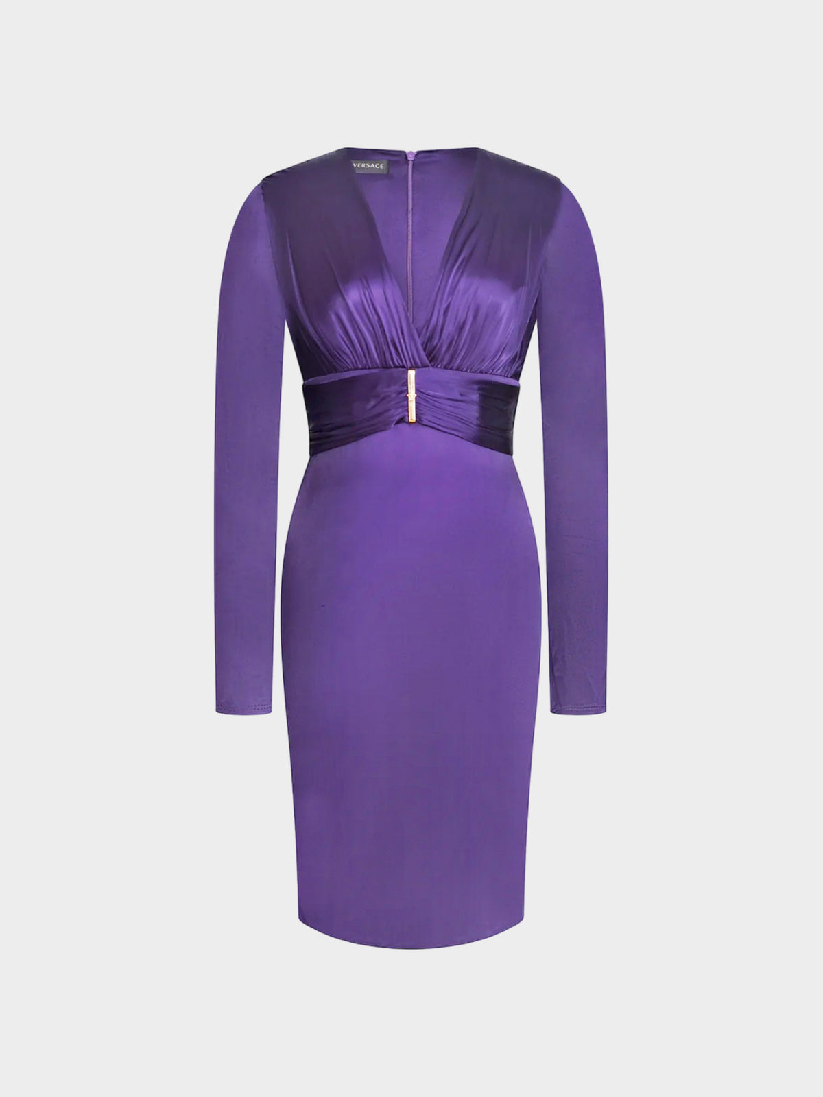 Versace FW 2013 Purple Viscose Jersey Long Sleeve Dress