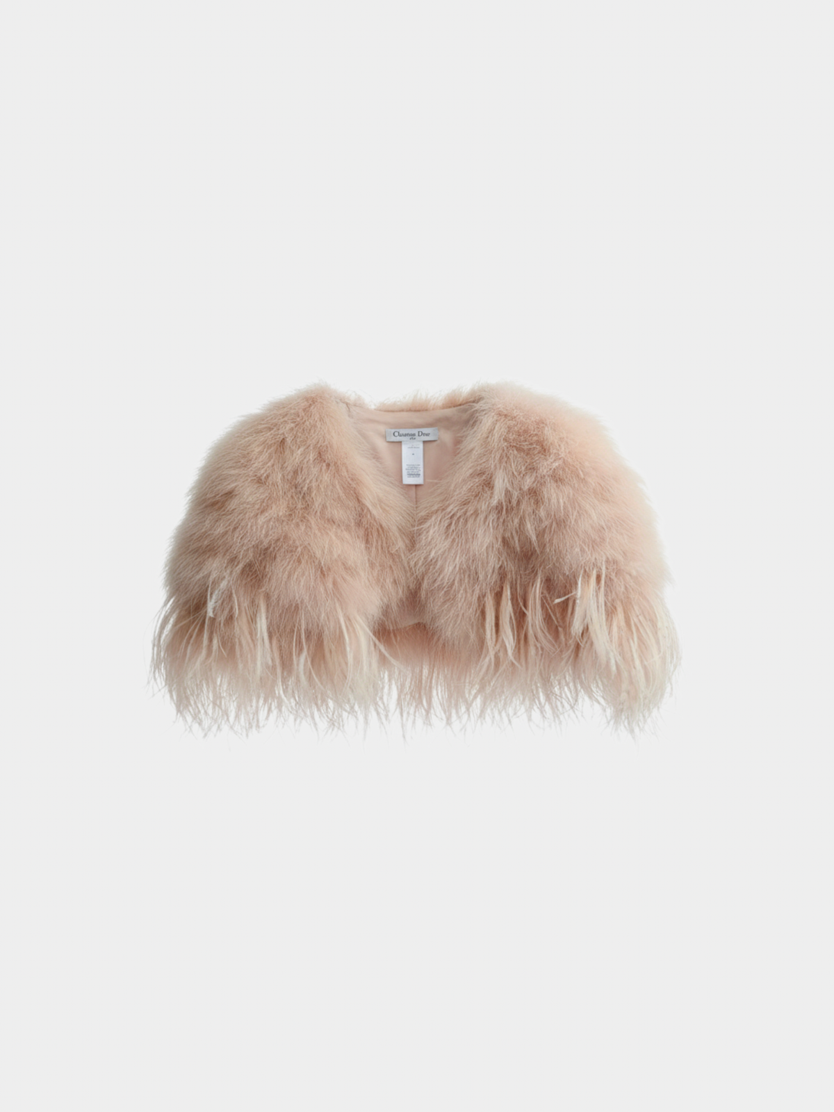 Christian Dior 2010s Blush Turkey & Ostrich Feather Bolero
