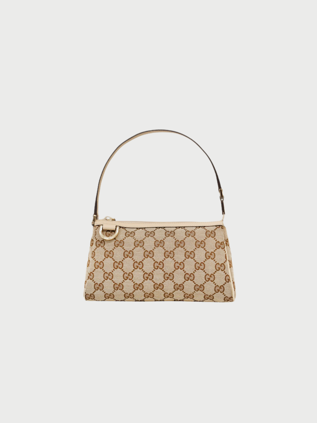 Gucci 2000s Beige GG Canvas Abbey One-Shoulder Bag