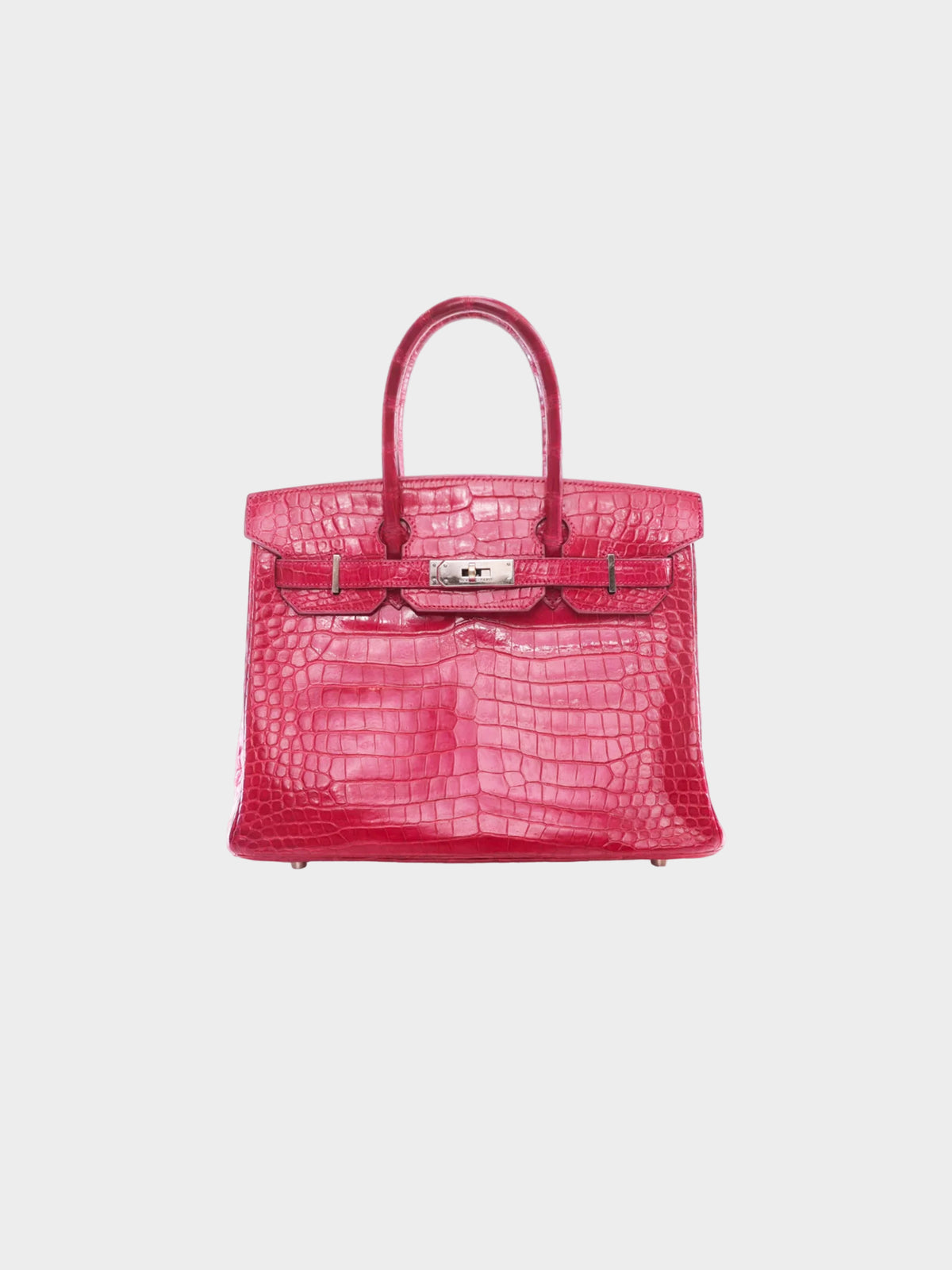 Hermès 2002 Rose Tyrien Crocodile Birkin 30
