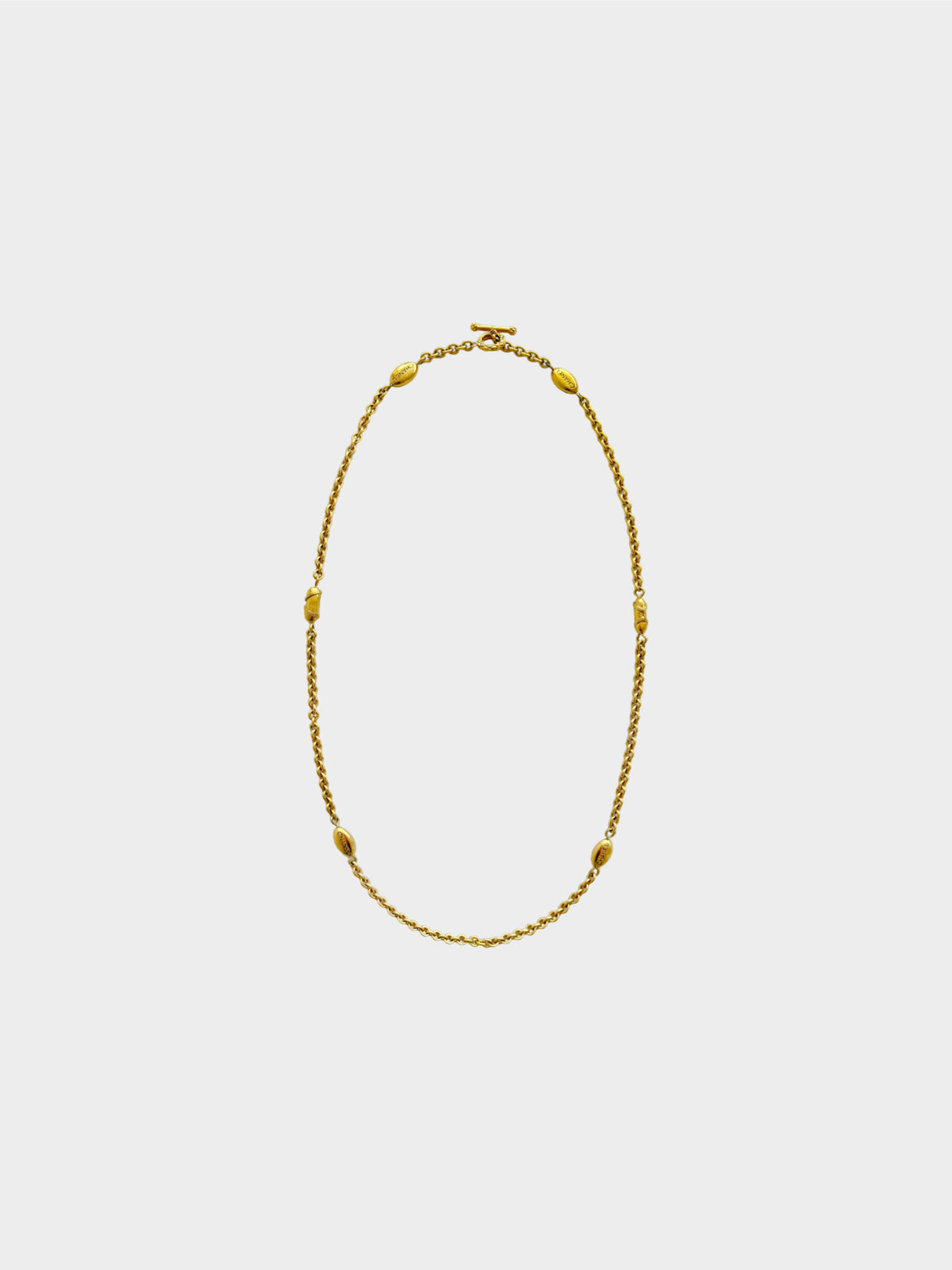 Chanel Fall 1994 Gold Vintage Bean Chain Necklace