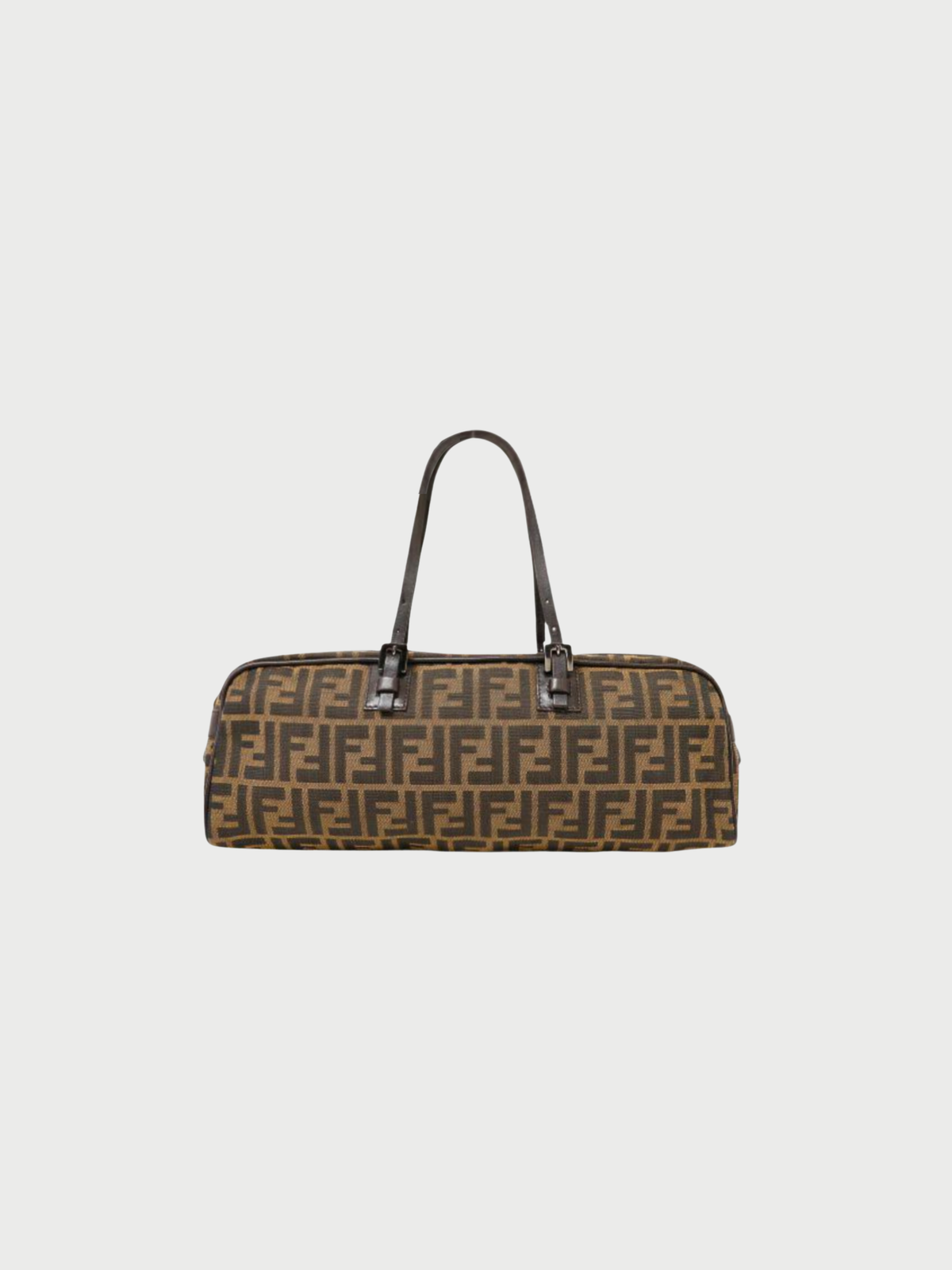 Fendi 2000s Brown Canvas Leather Zucca Handbag