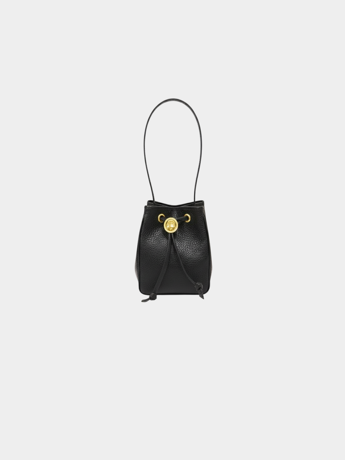 Christian Dior 2000s Black Leather CD Oval Mini Handbag