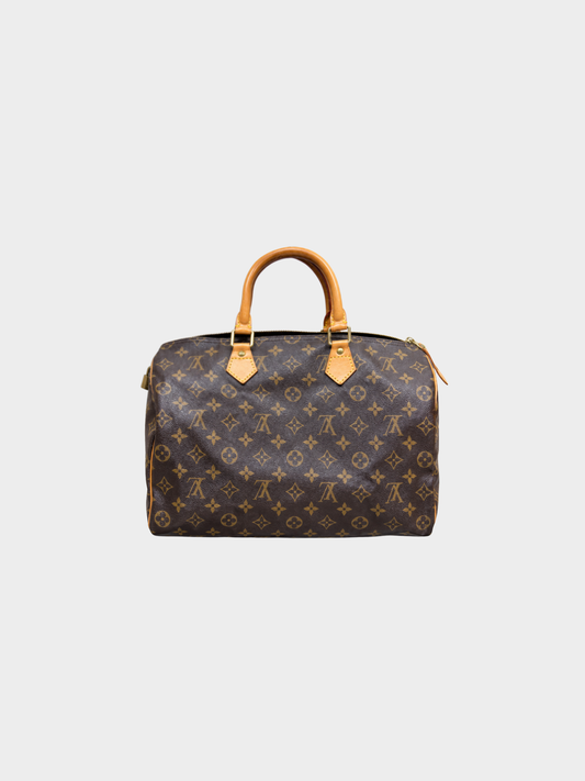 Louis Vuitton 1990s Brown Monogram Canvas Speedy 25 Handbag