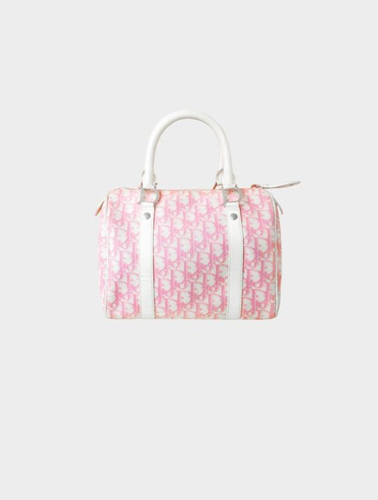 Christian Dior 2000s Pink Trotter Mini Boston Bag