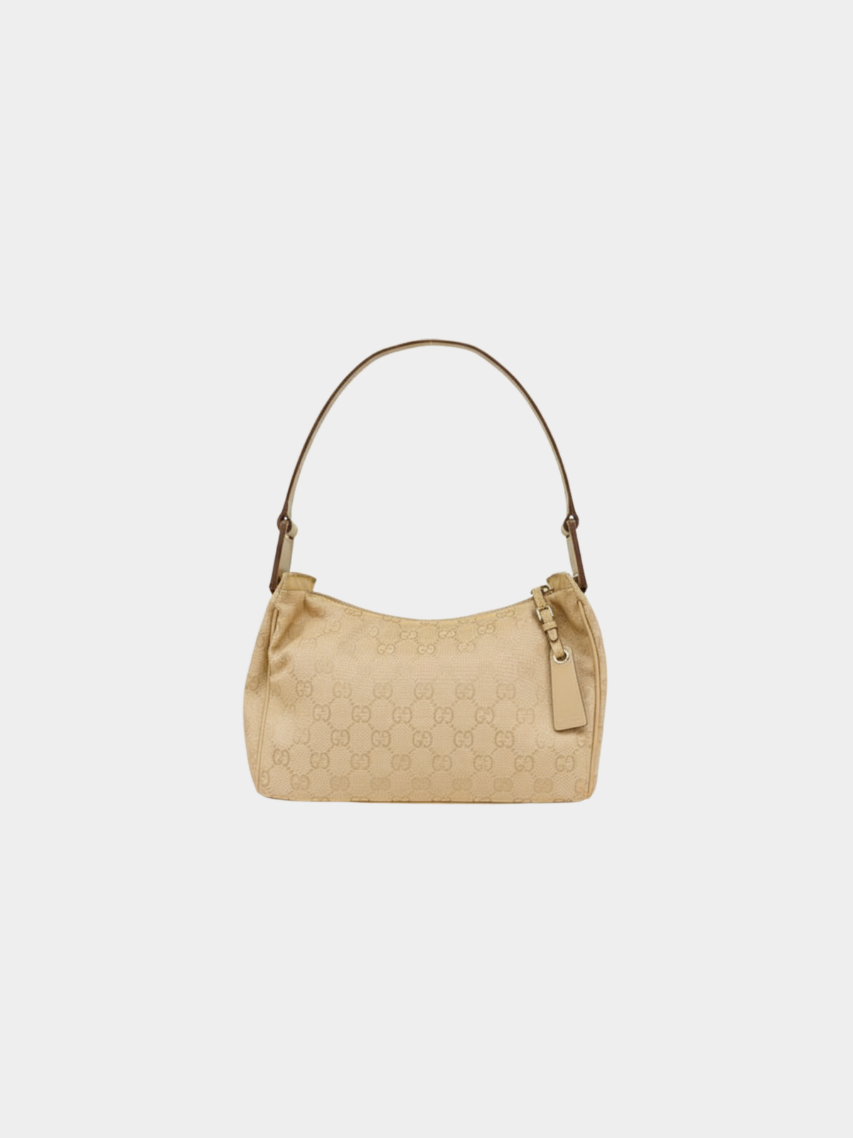 Gucci 2000s Beige GG Canvas One-Shoulder Bag