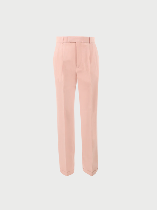 Celine by Phoebe Philo SS 2018 Light Pink Wool Trousers