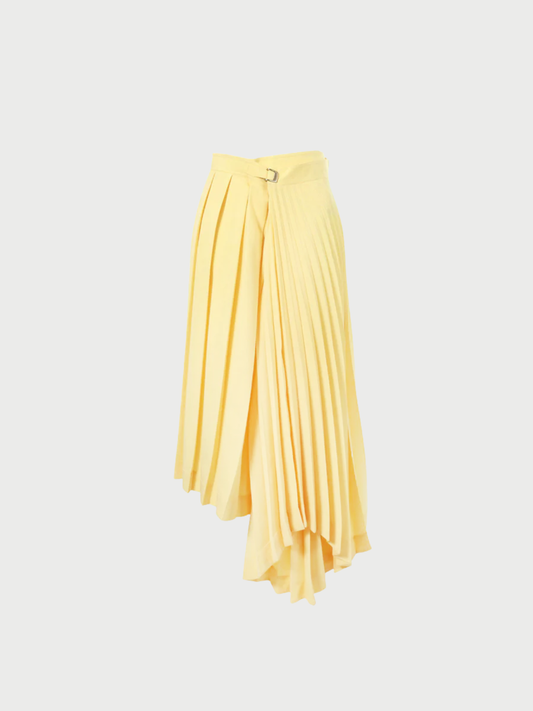 Celine by Phoebe Philo SS 2018 Yellow Pleated Skirt