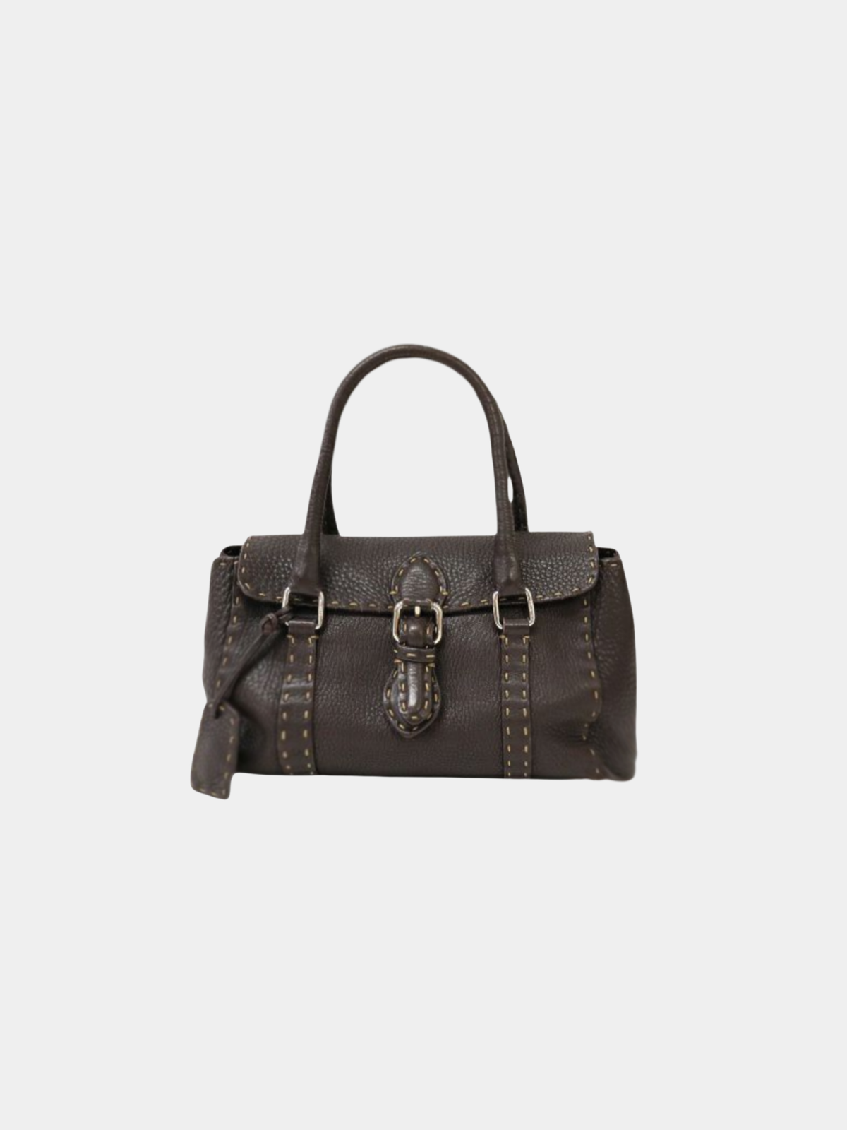 Fendi 2000s Brown Leather Mini Linda Handbag