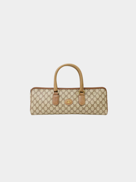 Gucci 2000s Beige Brown GG Supreme Handbag