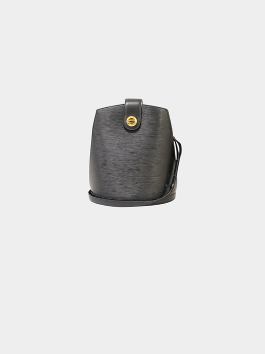 Louis Vuitton 2010s Black Epi Cluny Bag