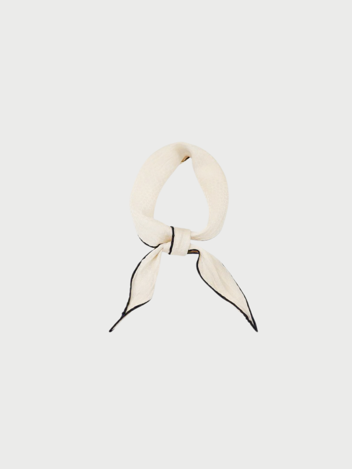 Gucci 1990s Ivory Silk Logo Scarf