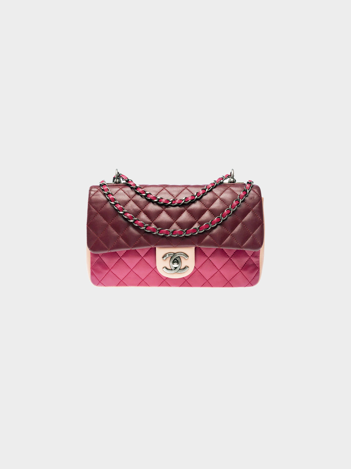 Chanel 2014-2015 Limited Edition Tricolor Quilted Timeless Classique Medium Flap Bag