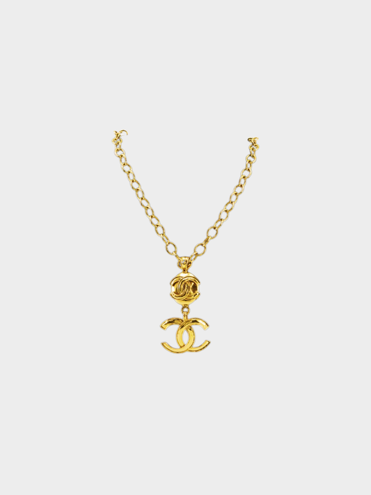Chanel Spring 1994 Gold Coco Mark Necklace