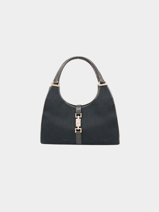 Gucci 2000s Black Canvas Jackie Hand Bag