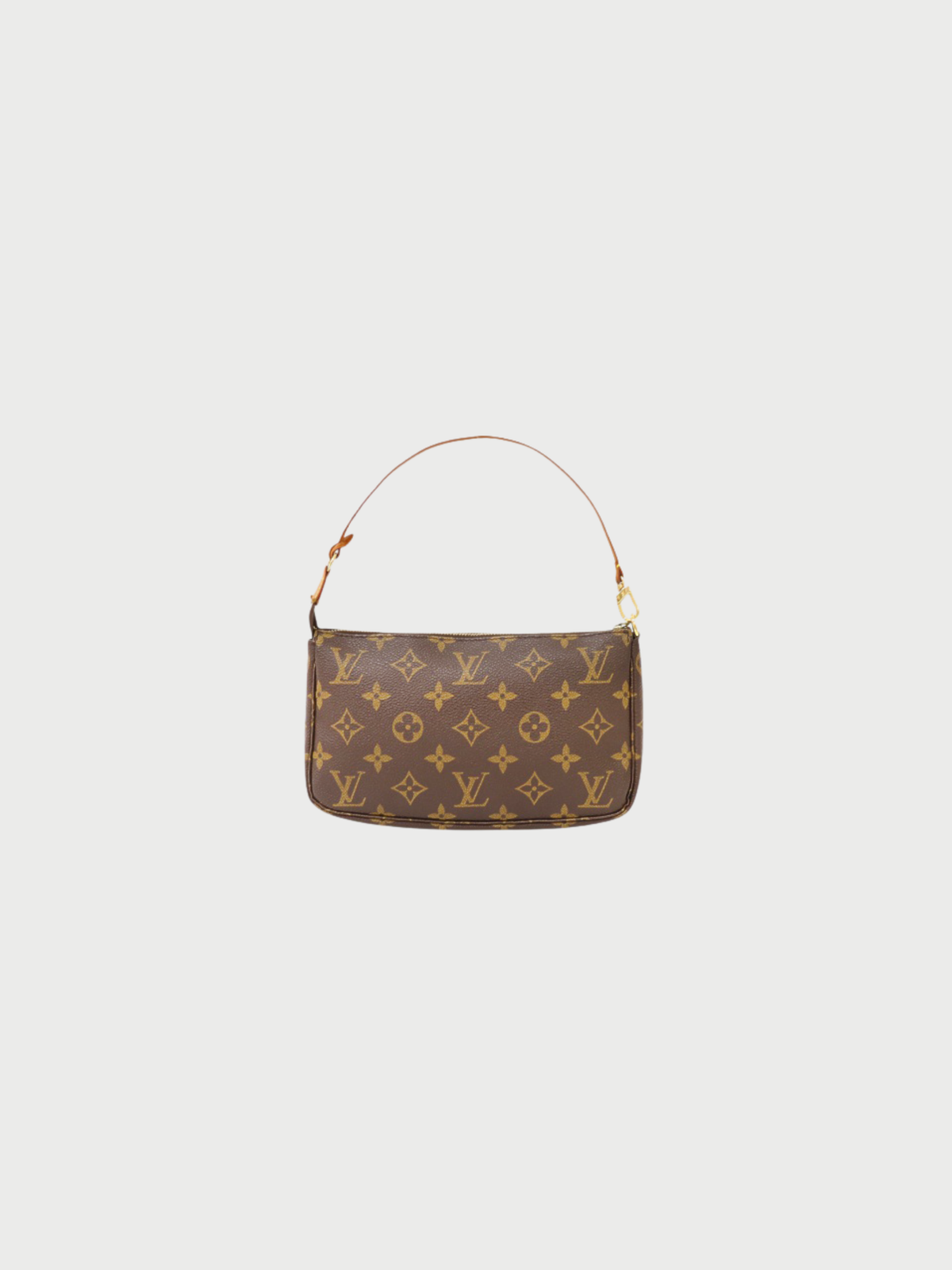 Louis Vuitton 2000 Brown Monogram Leather PVC Pochette Accessoires