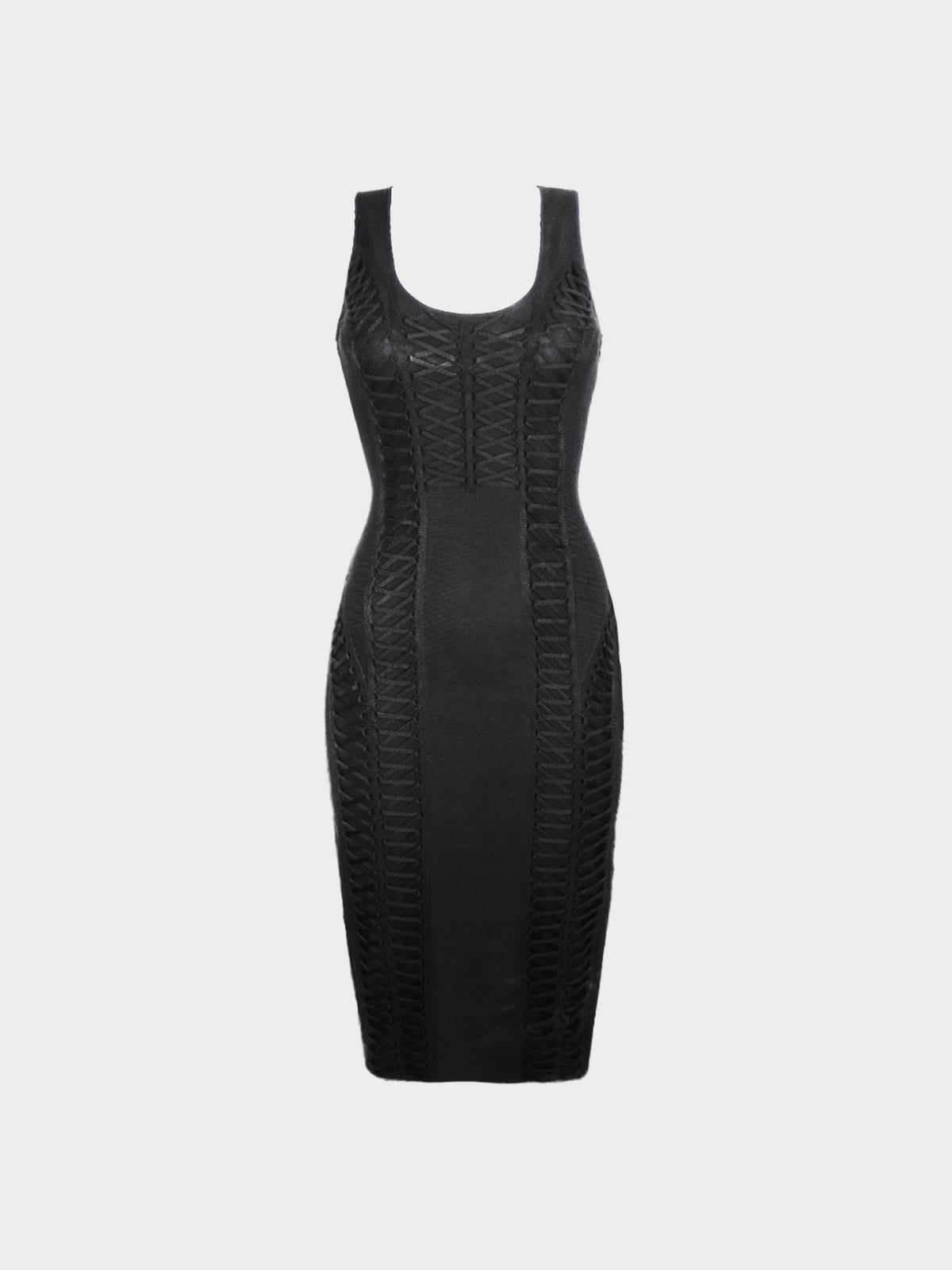 Christian Dior by John Galliano FW 2002 Black Bondage Laced Up Dress