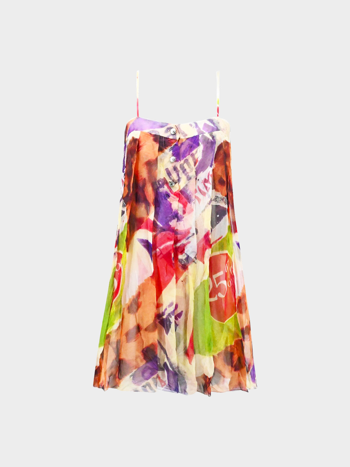 Christian Dior by John Galliano SS 2003 Victim 'Showgirls' Silk Chiffon Mini Dress