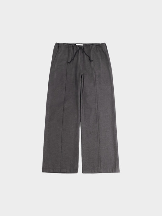 Issey Miyake Pleats Please 2015 Grey Wide Leg Drawstring Pants