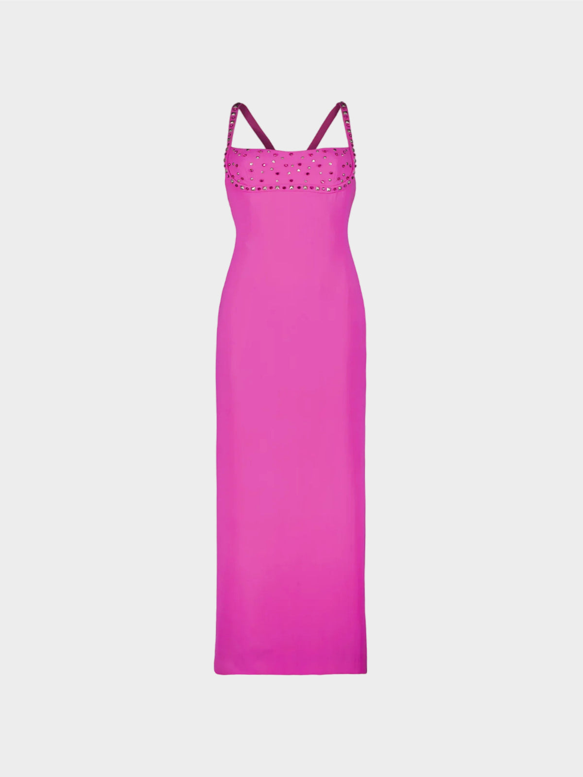 Gianni Versace 1998 Pink Studded Long Dress
