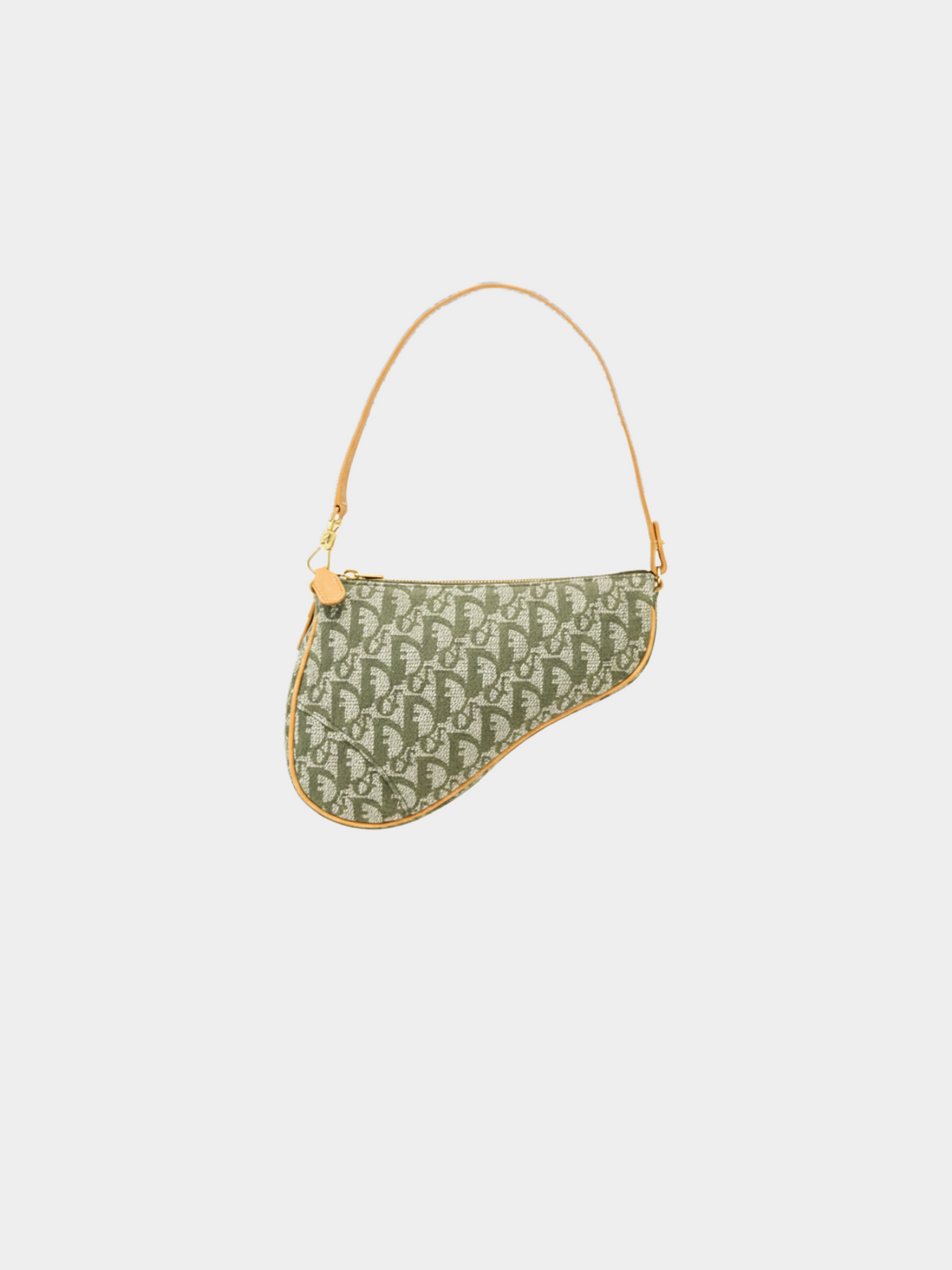 Christian Dior 2000s Khaki Beige Trotter Saddle Bag