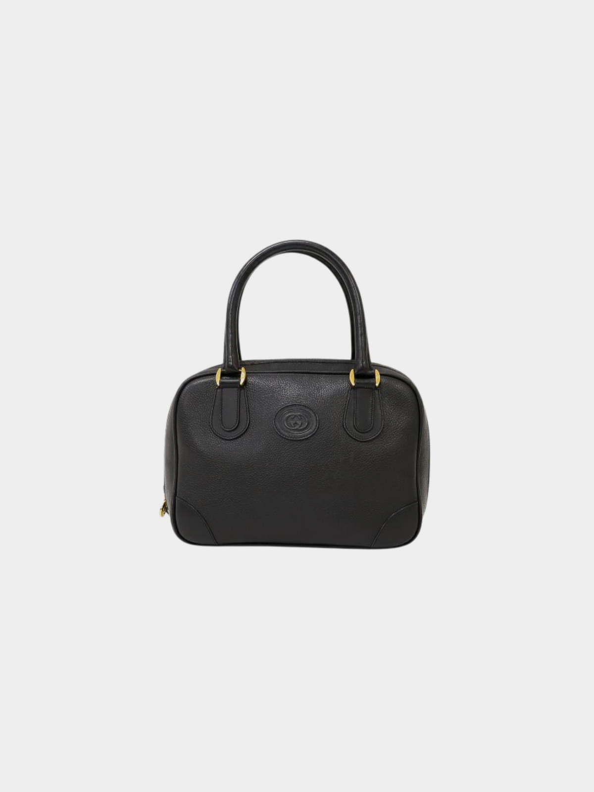 Gucci 1990s Black Interlocking Leather Handbag