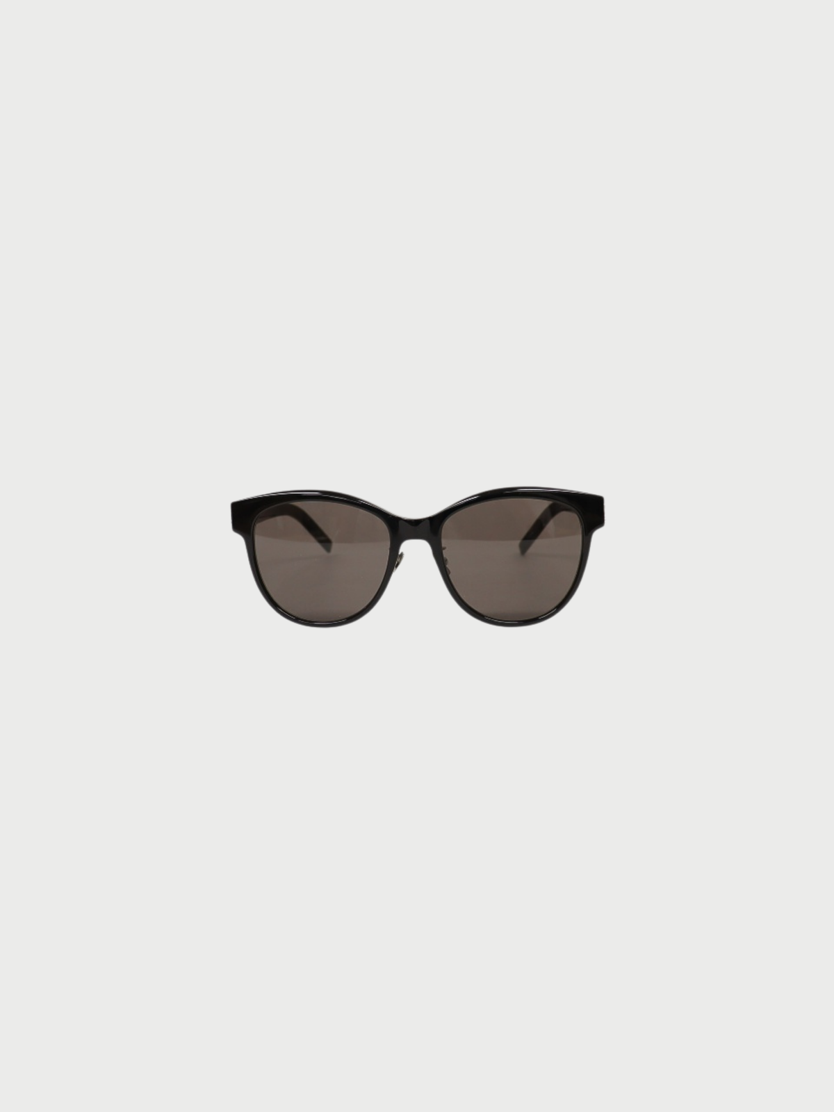 Yves Saint Laurent 2000s Black Plastic Logo Sunglasses