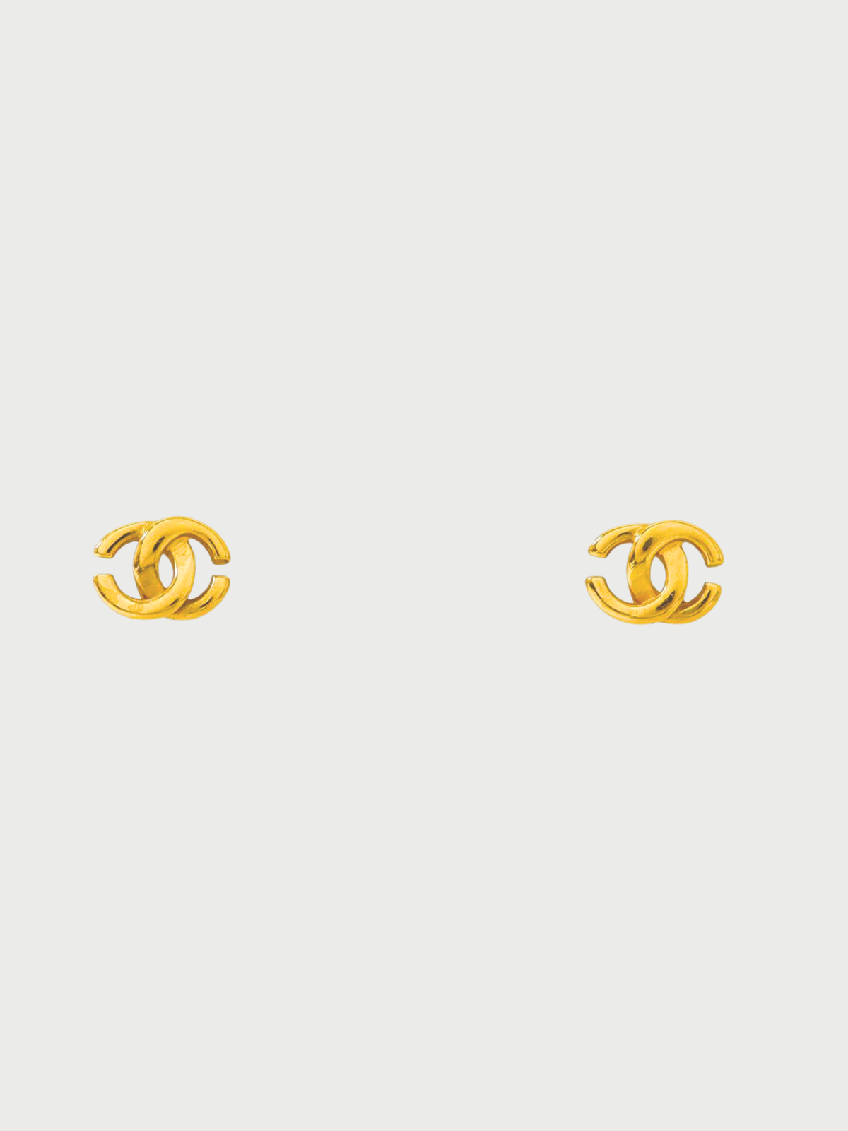 Chanel 1990s Gold Plated Metal COCO Earrings