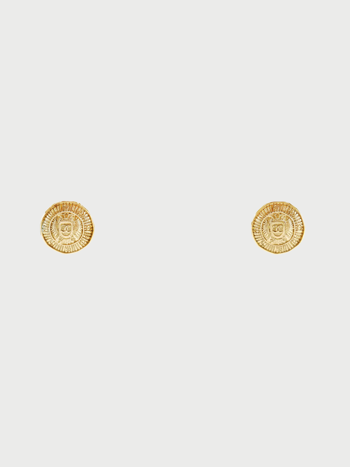 Chanel 1990s Gold Plated 31 Rue Cambon Earrings