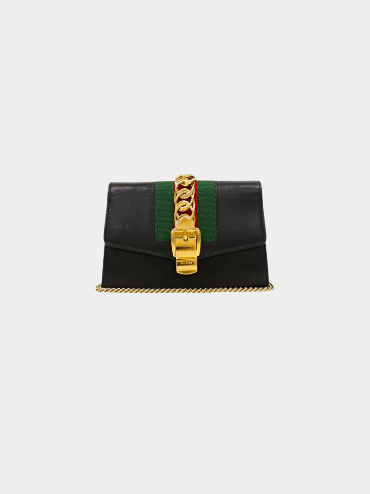 Gucci 2010s Black Canvas Sylvie Mini Shoulder Bag