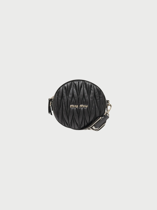 Miu Miu SS 2021 Black Leather Matelassé Shoulder Bag