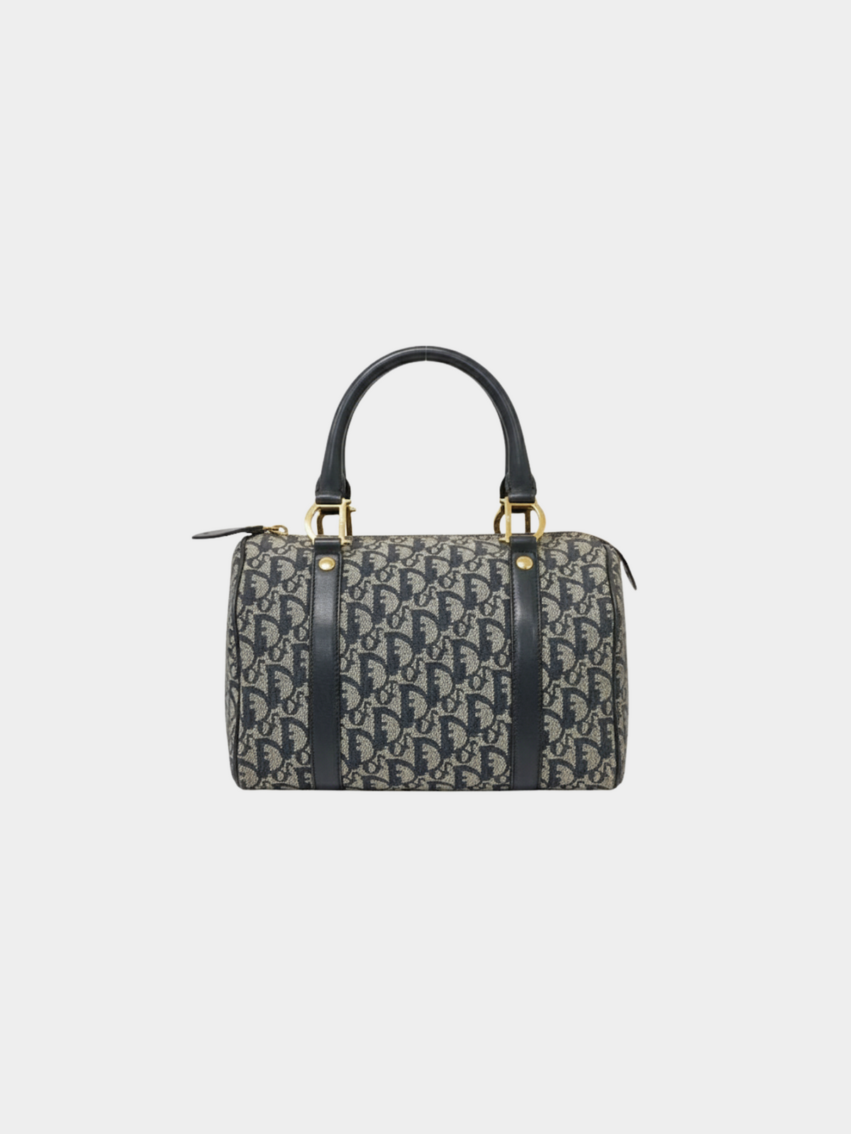 Christian Dior 2000s Navy Trotter Mini Boston Bag