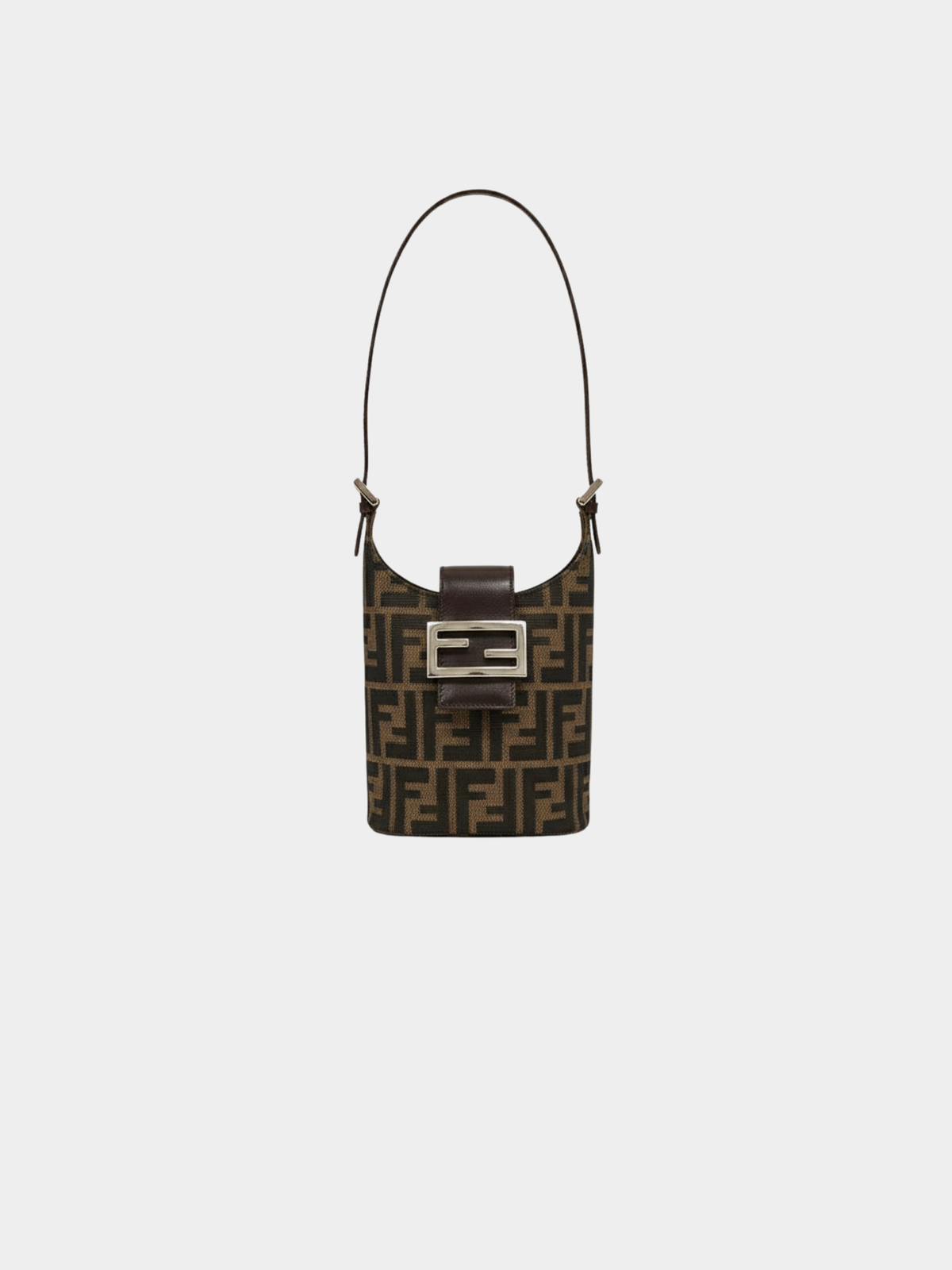 Fendi 2000s Brown Zucca Mini One-Shoulder Bag