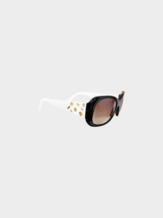 Chanel 2000s Black and White Icons 5123 Sunglasses