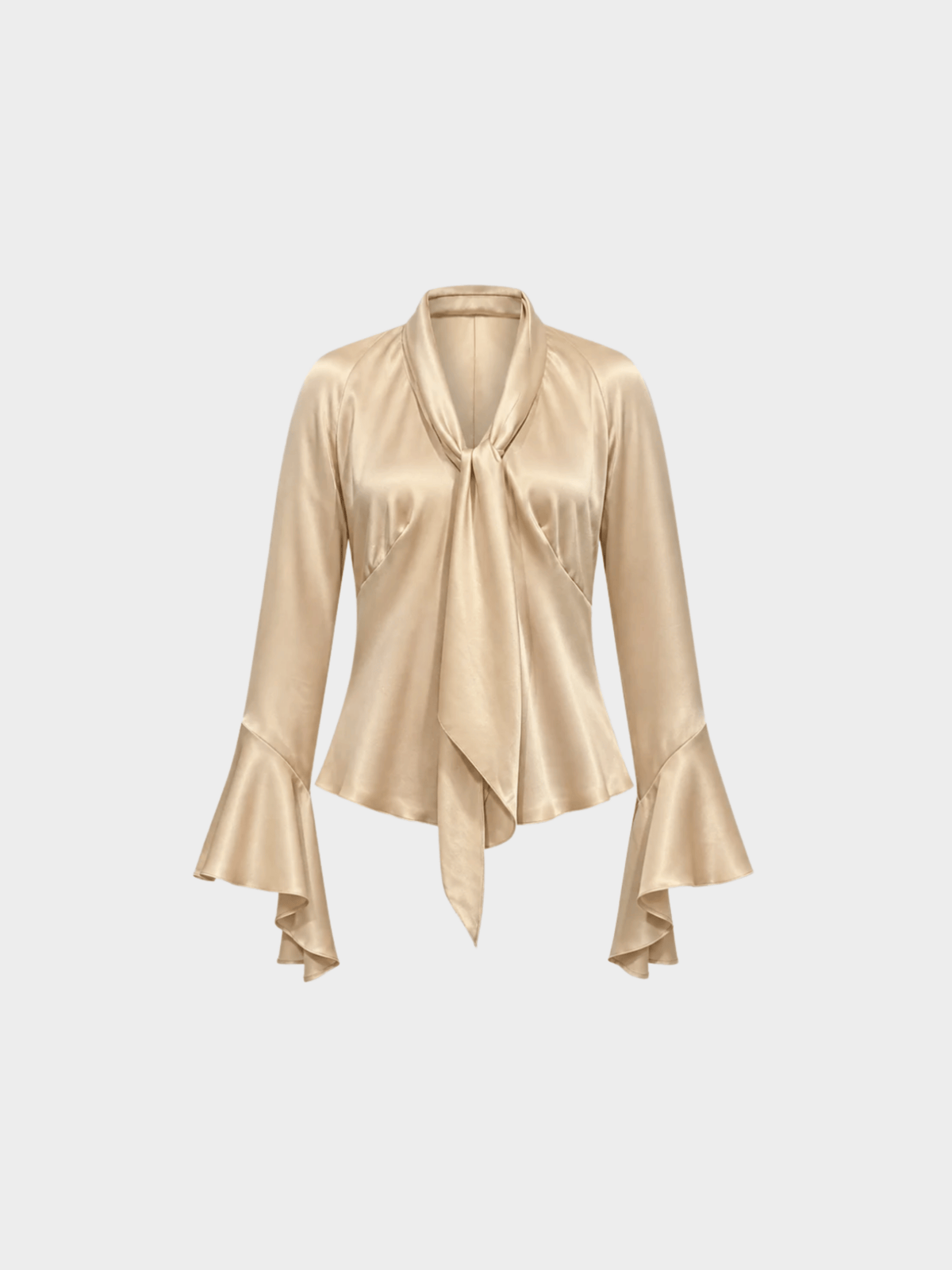Givenchy SS 1998 by Alexander McQueen Beige Silk Draped Shirt