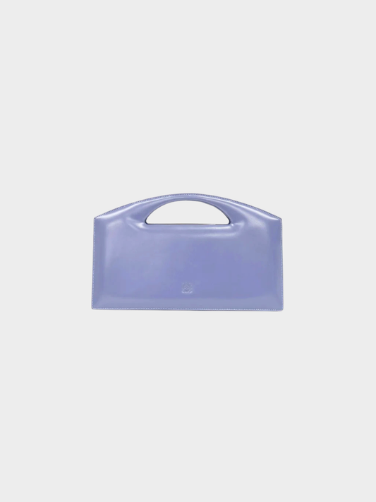 Loewe 2000s Blue-Gray Anagram Leather Handbag