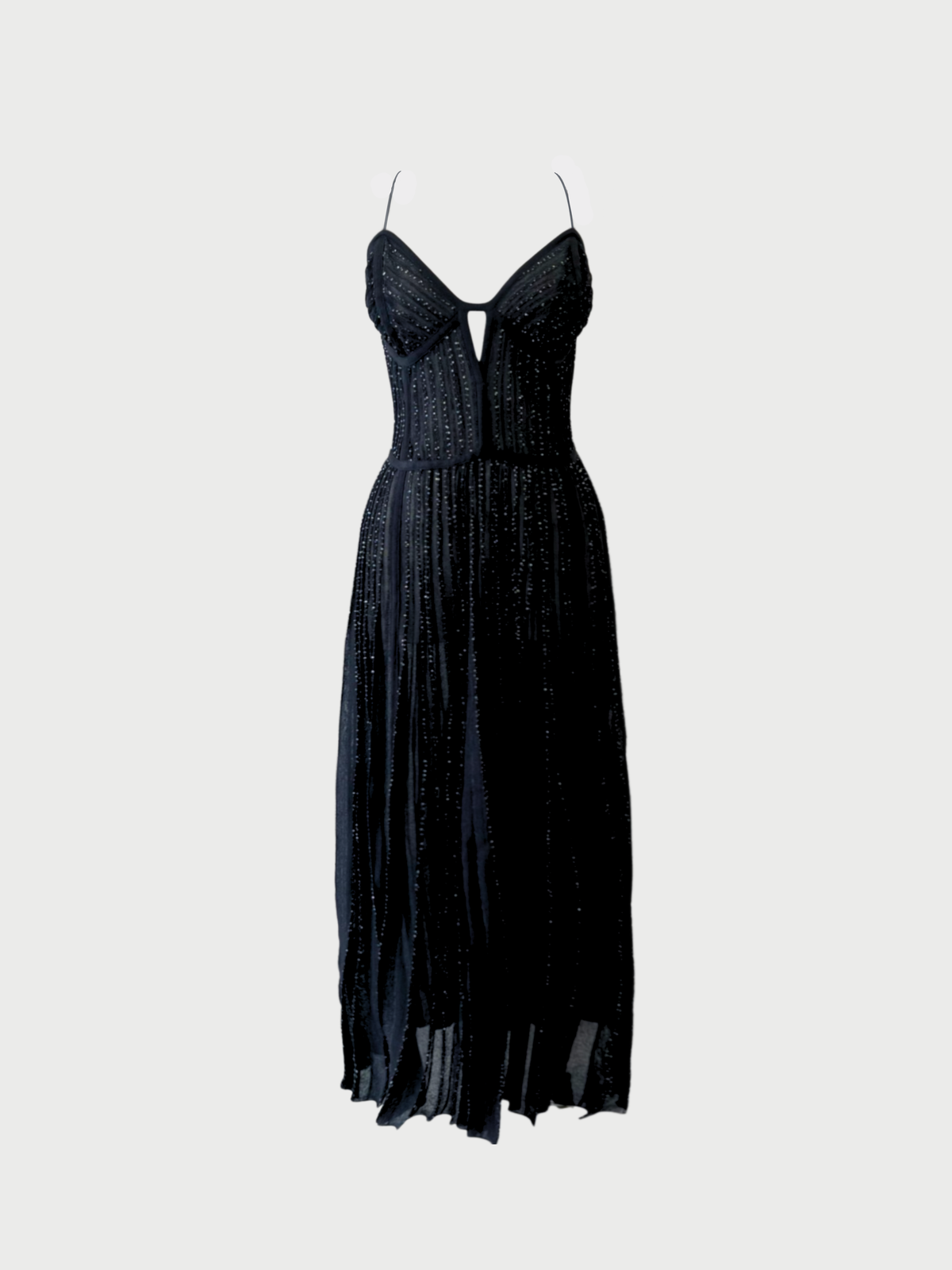 Missoni 2022 Black Knit Sequin Gown