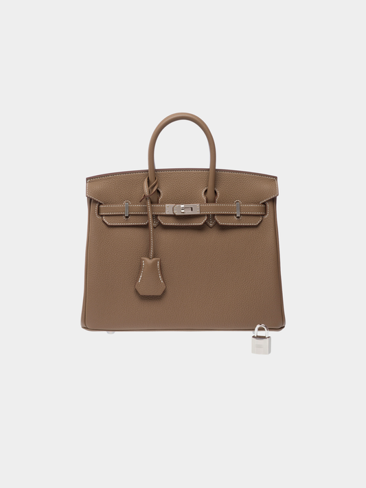 Hermès 2020s Étoupe Togo Birkin 25 Bag