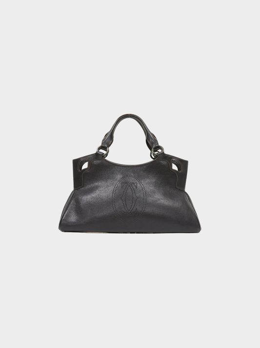 Cartier 2000s Black Leather Marcello Handbag