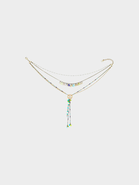 Chanel by Karl Lagerfeld Cruise SS 2019 Multi-layered Beaded CC Necklace