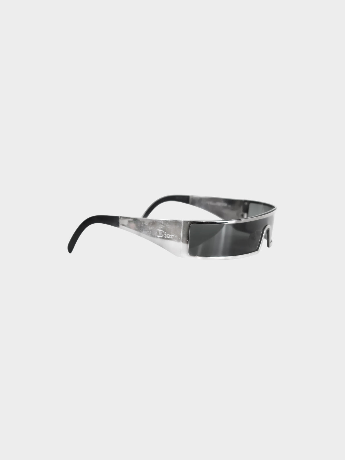 Christian Dior Early 2000s Rare Runway Silver Punk Sunglasses